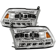 Load image into Gallery viewer, Xtune Full LED Projector Headlights Ram 2500/3500 (10-19) [LED DRL - Halogen Model] Black or Chrome w/ Amber Turn Signal Light - Chrome Alternate Image
