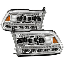 Load image into Gallery viewer, Xtune Full LED Projector Headlights Dodge Ram 1500 (09-18) [LED DRL - Halogen Model] Black or Chrome w/ Amber Turn Signal Light - Chrome Alternate Image
