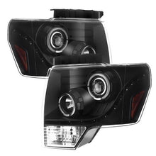 Load image into Gallery viewer, Xtune Projector Headlights Ford F150 (09-14) [Halogen Model Only] Light Bar or LED Halo DRL - Black Alternate Image