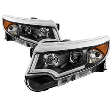 Load image into Gallery viewer, Xtune Projector Headlights Ford Edge (11-14) [DRL Light Bar - Halogen Model] Black or Chrome w/ Amber Turn Signal Light - Black Alternate Image