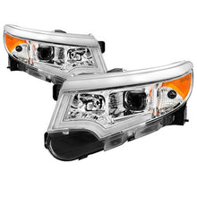Load image into Gallery viewer, Xtune Projector Headlights Ford Edge (11-14) [DRL Light Bar - Halogen Model] Black or Chrome w/ Amber Turn Signal Light - Chrome Alternate Image
