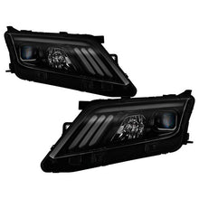 Load image into Gallery viewer, Xtune Projector Headlights Ford Fusion (10-12) Black Housing with Light Tube DRL - Smoke Lens Alternate Image