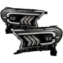 Load image into Gallery viewer, Xtune Full LED Projector Headlights Ford Ranger (2019-2022) Black Housing with Light Bar DRL - Black Alternate Image