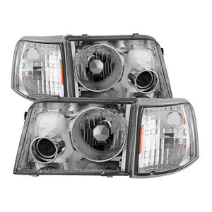 Xtune Projector Headlights Ford Ranger (93-97) Black or Chrome w/ Corner Lights