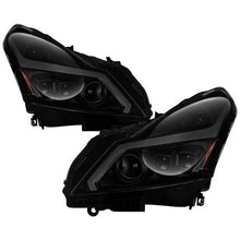 Load image into Gallery viewer, Xtune Projector Headlights Infiniti G25 (11-12) [w/ DRL Light Bar &amp; Sequential Turn Signal] Black Smoke or Chrome w/ Amber Turn Signal Lights - Black Smoke Alternate Image