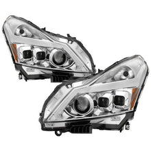 Load image into Gallery viewer, Xtune Projector Headlights Infiniti G37 Sedan (10-13) [w/ DRL &amp; LED Sequential Turn Signal] Black Smoke or Chrome w/ Amber Turn Signal Lights Alternate Image