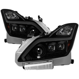 Xtune Projector Headlights Infiniti G37 Coupe (08-15) [Sequential Turn Signal] Black / Smoke Tinted