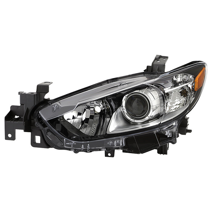 Xtune Projector Headlights Mazda 6 Sedan (14-17) [OEM Style - Halogen Only] Chrome w/ Amber Turn Signal Lights