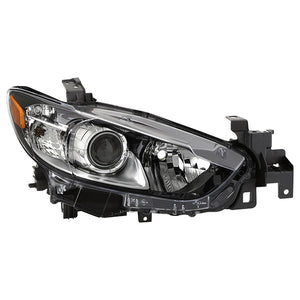 Xtune Projector Headlights Mazda 6 Sedan (14-17) [OEM Style - Halogen Only] Chrome w/ Amber Turn Signal Lights