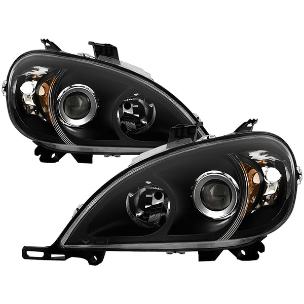 Xtune Projector Headlights Mercedes W163 ML-Class (98-01) Black or Chrome  w/ Amber Turn Signal Light