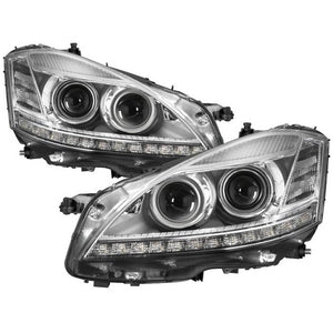 Xtune LED Projector Headlights Mercedes W221 S Class (07-09) [w/ Switchback LED DRL Bar] Black or Chrome