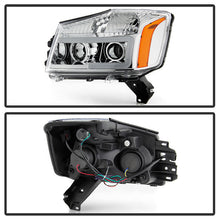 Load image into Gallery viewer, Xtune Projector Headlights Nissan Titan (04-15) [Light Bar DRL] Black or Chrome Finish - Black Alternate Image