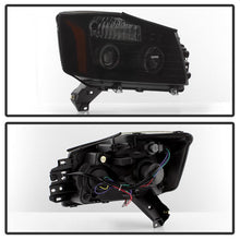 Load image into Gallery viewer, Xtune Projector Headlights Nissan Armada (04-07) [w/ LED Halo Lights] Black / Black Smoked / Smoked - Black Alternate Image