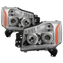 Load image into Gallery viewer, Xtune Projector Headlights Nissan Titan (04-15) [w/ LED Halo Lights] Black / Black Smoked / Smoked - Smoked Alternate Image