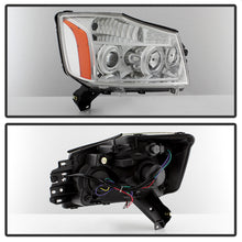 Load image into Gallery viewer, Xtune Projector Headlights Nissan Titan (04-15) [w/ LED Halo Lights] Black / Black Smoked / Smoked - Black Alternate Image