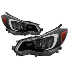 Load image into Gallery viewer, Xtune Projector Headlights Subaru Impreza (12-16) [DRL LED Light Bar - Halogen Model] Black or Chrome w/ Amber Turn Signal Light - Black Smoke Alternate Image