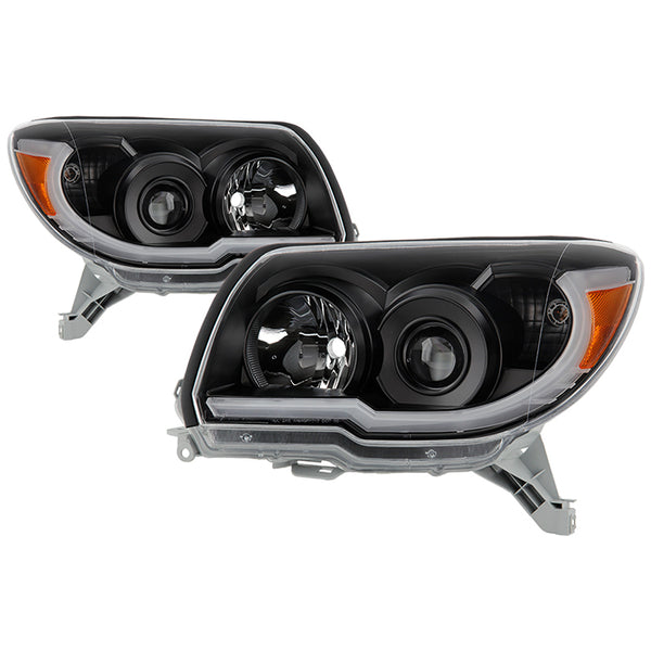 Xtune Projector Headlights Toyota 4Runner (06-09) [DRL LED Light Bar -  Halogen Model] Black or Chrome w/ Amber Turn Signal