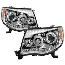 Load image into Gallery viewer, Xtune Projector Headlights Toyota Tacoma (05-11) [Black or Chrome] w/ Halo LED or LED Light Bar - Halo LED / Black Alternate Image