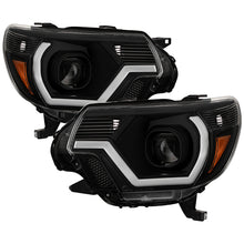 Load image into Gallery viewer, Xtune Projector Headlights Toyota Tacoma (12-15) [w/ LED Light Bar] Black w/ Amber Corner &amp; Side Marker Lights - Default Title Alternate Image