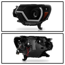 Load image into Gallery viewer, Xtune Projector Headlights Toyota Tacoma (12-15) [w/ LED Light Bar] Black w/ Amber Corner &amp; Side Marker Lights - Default Title Alternate Image