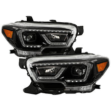 Load image into Gallery viewer, Xtune Full LED Projector Headlights Toyota Tacoma SR /SR5 (16-19) Black Housing with DRL LED Light Bar Alternate Image