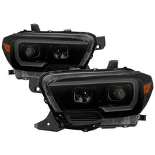 Load image into Gallery viewer, Xtune Projector Headlights Toyota Tacoma TRD (16-19) Black Housing with DRL LED Light Bar - Black Smoke Alternate Image