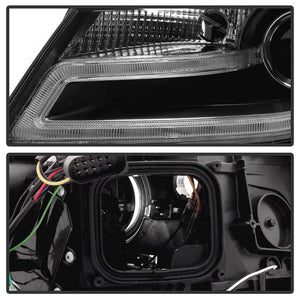 478.18 Spyder Projector Headlights Audi A4 (2009-2012) LED DRL - Black - Halogen or Xenon/HID only - Redline360