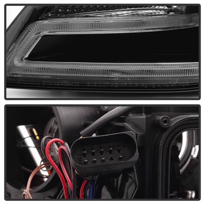 Spyder Projector Headlights Audi A4 (2009-2012) LED DRL - Black