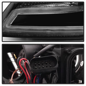 478.18 Spyder Projector Headlights Audi A4 (2009-2012) LED DRL - Black - Halogen or Xenon/HID only - Redline360