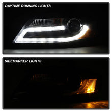 Load image into Gallery viewer, 478.18 Spyder Projector Headlights Audi A4 (2009-2012) LED DRL - Black - Halogen or Xenon/HID only - Redline360 Alternate Image