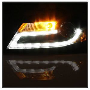 478.18 Spyder Projector Headlights Audi A4 (2009-2012) LED DRL - Black - Halogen or Xenon/HID only - Redline360