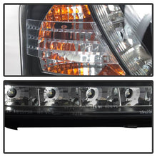 Load image into Gallery viewer, 388.86 Spyder Projector Headlights Audi A6 (2002-2004) Halogen Model Only - LED DRL - Black - Redline360 Alternate Image