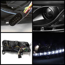 Load image into Gallery viewer, 454.40 Spyder Projector Headlights Audi A6 (2005-2007) Halogen Model Only - Light Tube LED DRL - Black - Redline360 Alternate Image