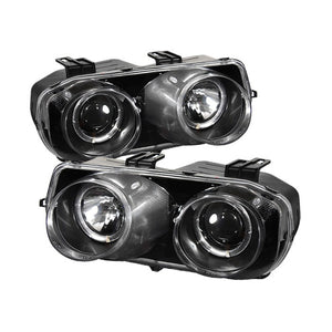 213.12 Spyder Projector Headlights Acura Integra (1994-1997) LED Halo - Black or Chrome - Redline360