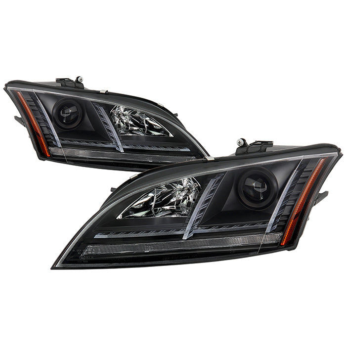 849.92 Spyder Projector Headlights Audi TT (2008-2011) AFS Model Only Projector Headlights w/ Sequential Signal - LED - BK - Redline360