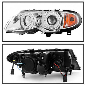 270.54 Spyder Projector Headlights BMW 3 Series E46 4DR (2002-2005) 1PC - LED Halo - Black or Chrome or Smoke - Redline360