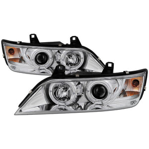 343.04 Spyder Projector Headlights BMW Z3 (1996-2002) w/ LED Halo - Black / Chrome / Smoke - Redline360