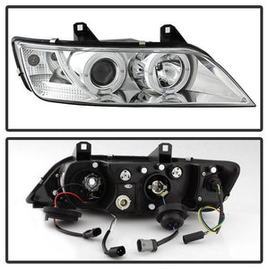 343.04 Spyder Projector Headlights BMW Z3 (1996-2002) w/ LED Halo - Black / Chrome / Smoke - Redline360