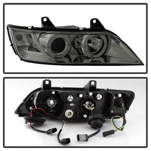 343.04 Spyder Projector Headlights BMW Z3 (1996-2002) w/ LED Halo - Black / Chrome / Smoke - Redline360