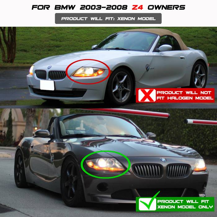 Spyder Projector Headlights BMW Z4 (20032008) Black / Chrome Redline360