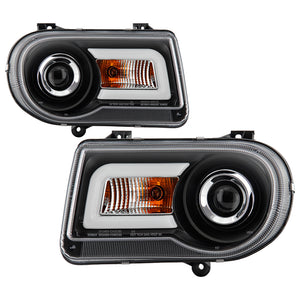 336.66 Spyder Projector Headlights Chrysler 300C (2005-2010) LED DRL / LED Halo - Black or Chrome or Smoke - Redline360