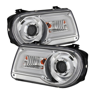 336.66 Spyder Projector Headlights Chrysler 300C (2005-2010) LED DRL / LED Halo - Black or Chrome or Smoke - Redline360