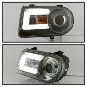 336.66 Spyder Projector Headlights Chrysler 300C (2005-2010) LED DRL / LED Halo - Black or Chrome or Smoke - Redline360