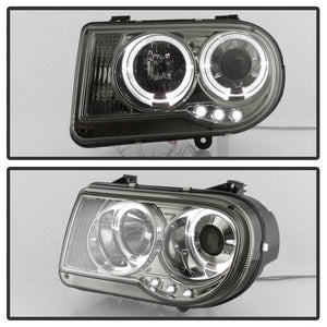 336.66 Spyder Projector Headlights Chrysler 300C (2005-2010) LED DRL / LED Halo - Black or Chrome or Smoke - Redline360