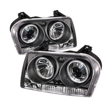 Load image into Gallery viewer, 225.88 Spyder Projector Headlights Chrysler 300 (2005-2008) w/ LED Halo - Black / Chrome / Smoke - Redline360 Alternate Image