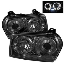 Load image into Gallery viewer, 225.88 Spyder Projector Headlights Chrysler 300 (2005-2008) w/ LED Halo - Black / Chrome / Smoke - Redline360 Alternate Image