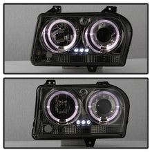 Load image into Gallery viewer, 225.88 Spyder Projector Headlights Chrysler 300 (2005-2008) w/ LED Halo - Black / Chrome / Smoke - Redline360 Alternate Image