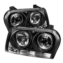 Load image into Gallery viewer, Spyder Projector Headlights Chrysler 300 (2009-2010) w/ LED Halo - Black - Default Title Alternate Image