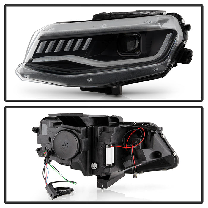 Spyder Chevy Camaro 16-18 (Do Not Fit Halogen) Projector Headlights Black PRO-YD-CCAM16HIDSI-SEQ-BK main image 1