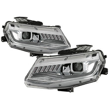 Load image into Gallery viewer, 580.68 Spyder Projector Headlights Chevy Camaro (2016-2018) w/ Sequential Turn Signal - Halogen / HID - Black / Chrome - Redline360 Alternate Image